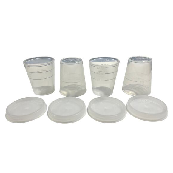 NEW Set of 4 Tupperware Mini Containers Tupper Clear 2oz. Pills Storage Travel - Picture 1 of 8